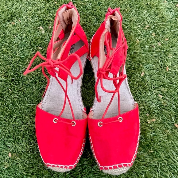 Merona Espadrille Wedge Sandals, Red/Orange, Women’s Size 8 - Picture 6 of 12